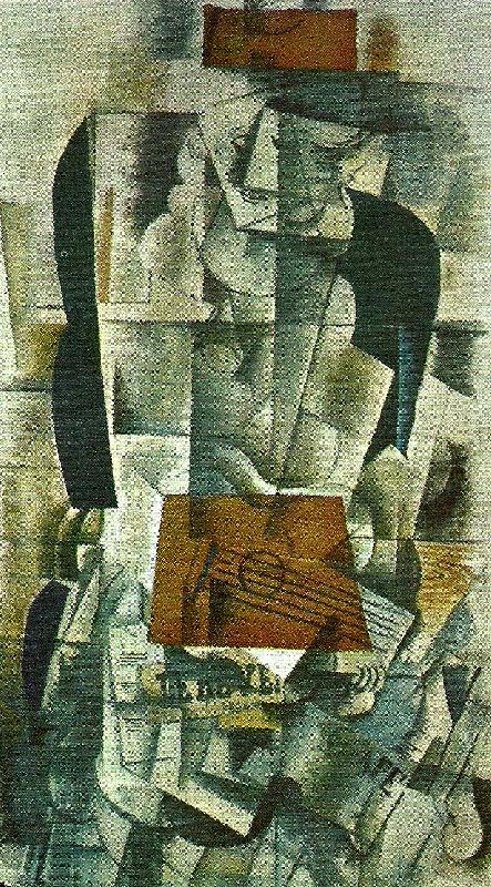 flicka med gitarr, georges braque